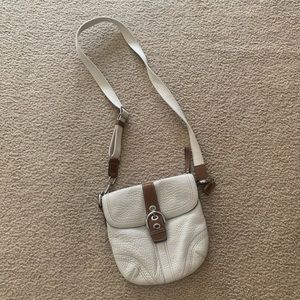 White and Brown Crossbody Bag